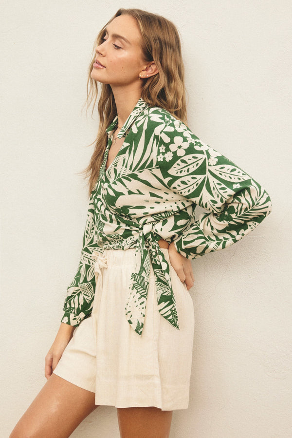 sweet summer wrap shirt | ibiza palm