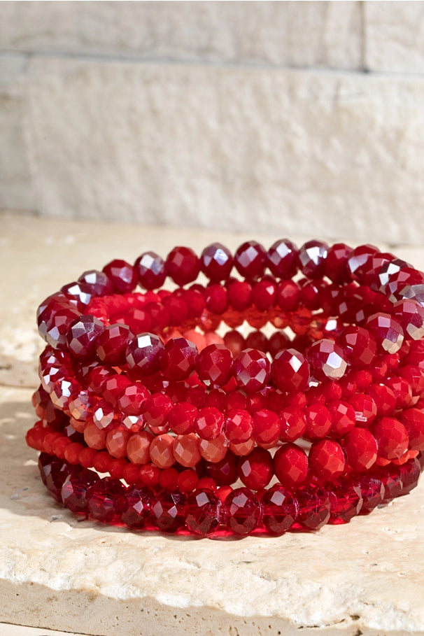 glass bead set bracelet | more colors