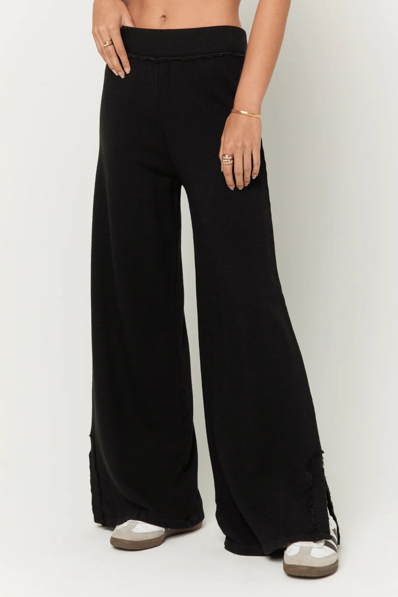 beau wide leg pant | black