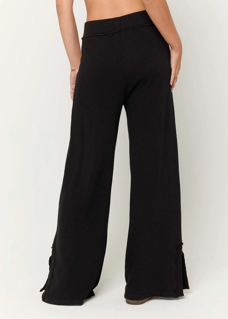 beau wide leg pant | black