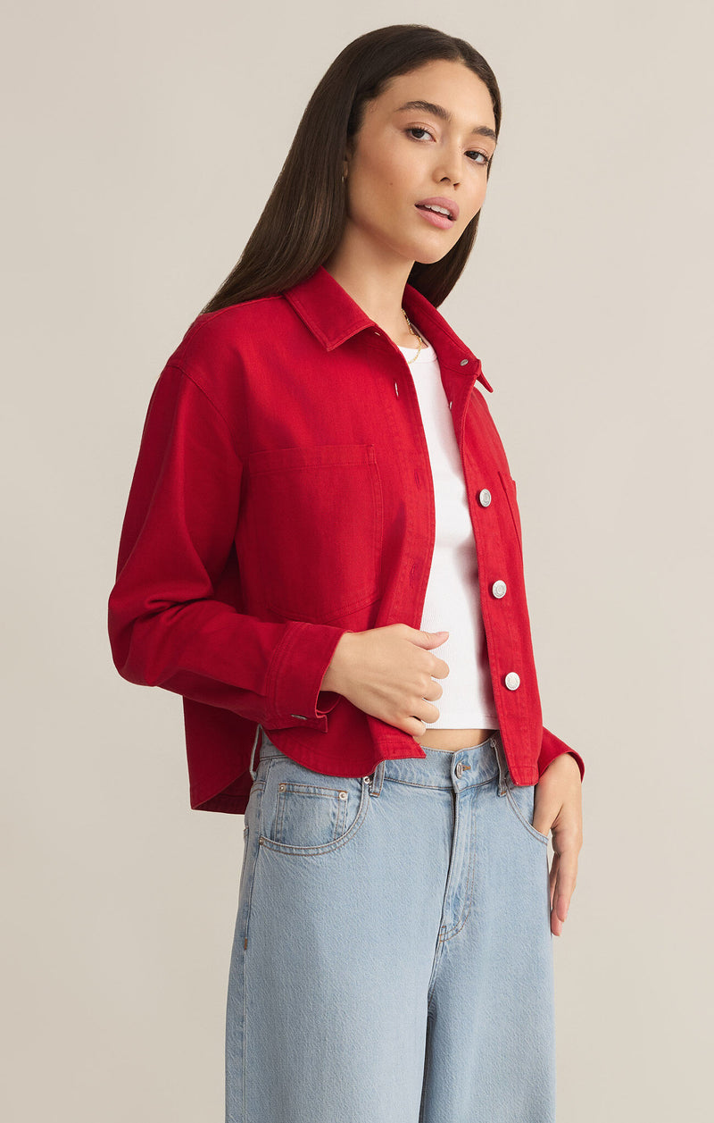 all day cropped cherry jacket