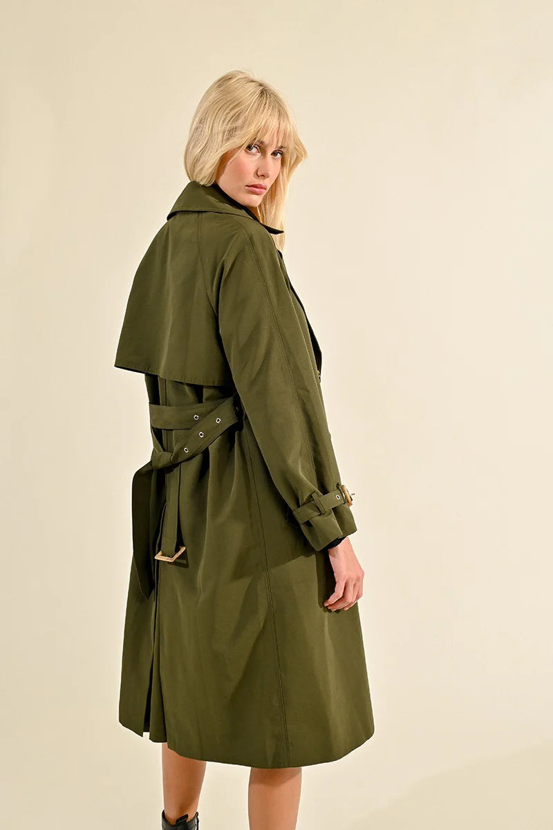 trench coat | khaki