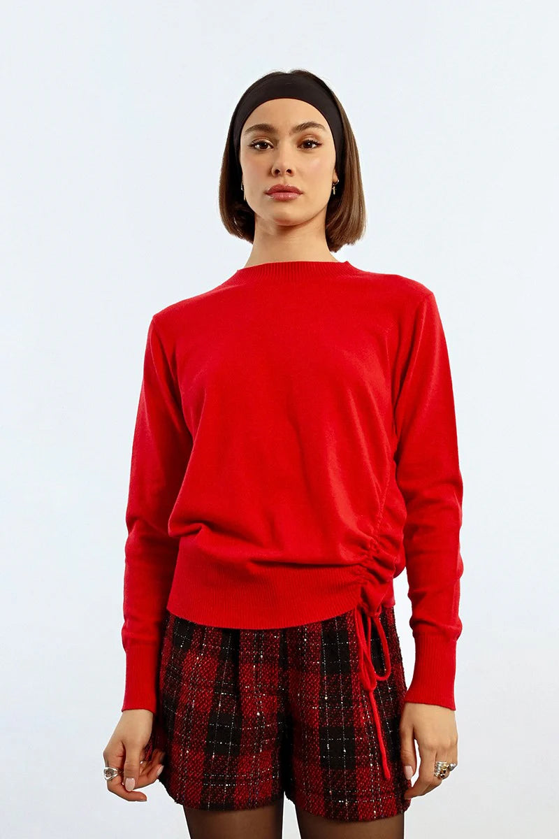 waverly link sweater | red