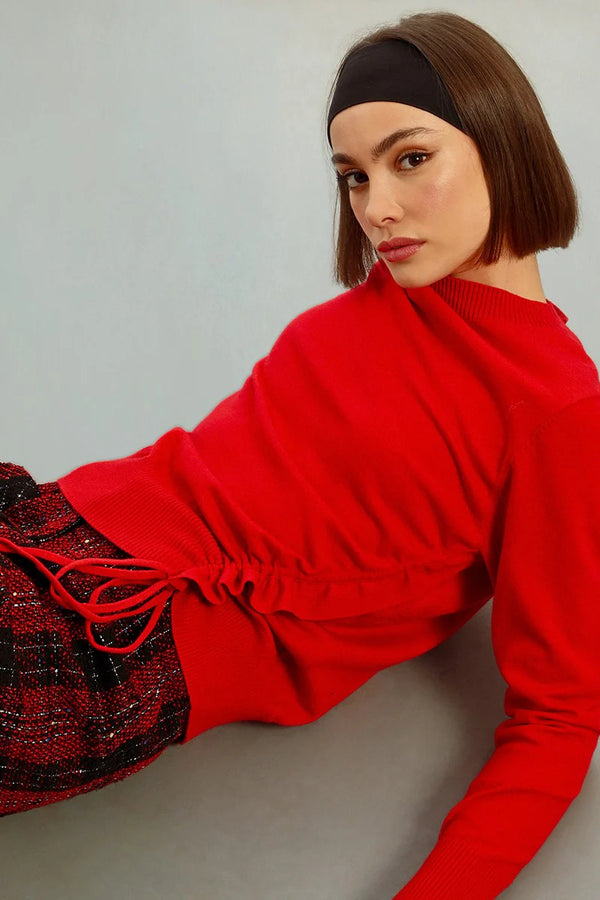 waverly link sweater | red