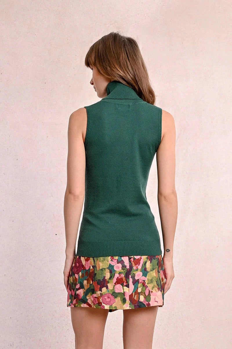 hunter green sleeveless sweater