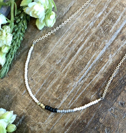 greta necklace | peach