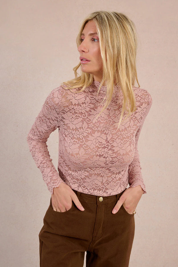 forever pink lace top
