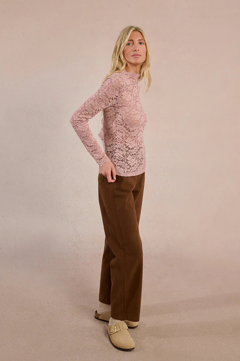 forever pink lace top