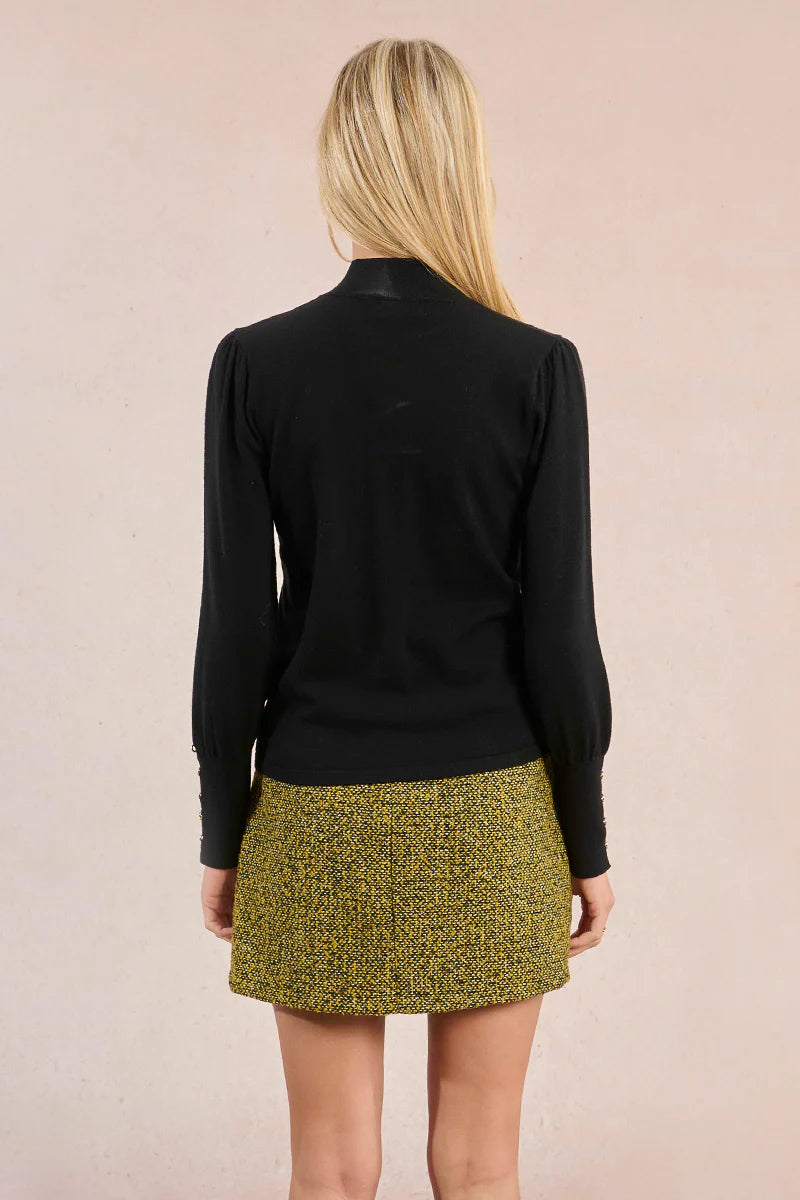 sweet escape cutout sweater | black