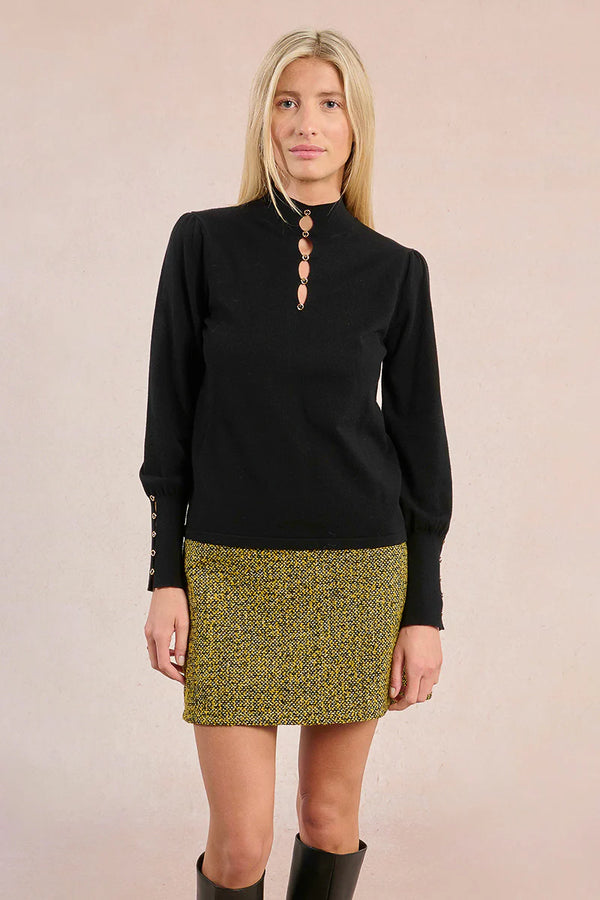 sweet escape cutout sweater | black