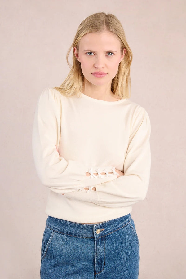 good graces bow sweater | off white