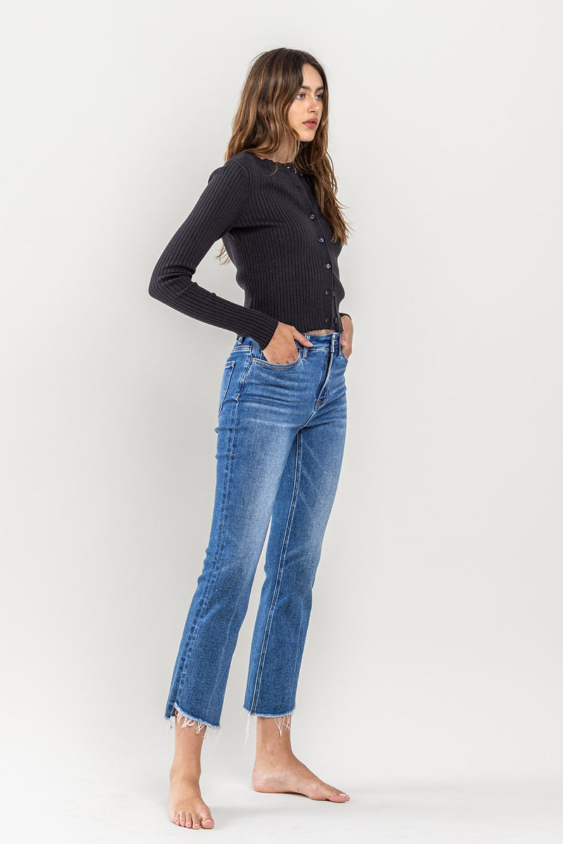 encouragingly hi-rise kick flare jeans