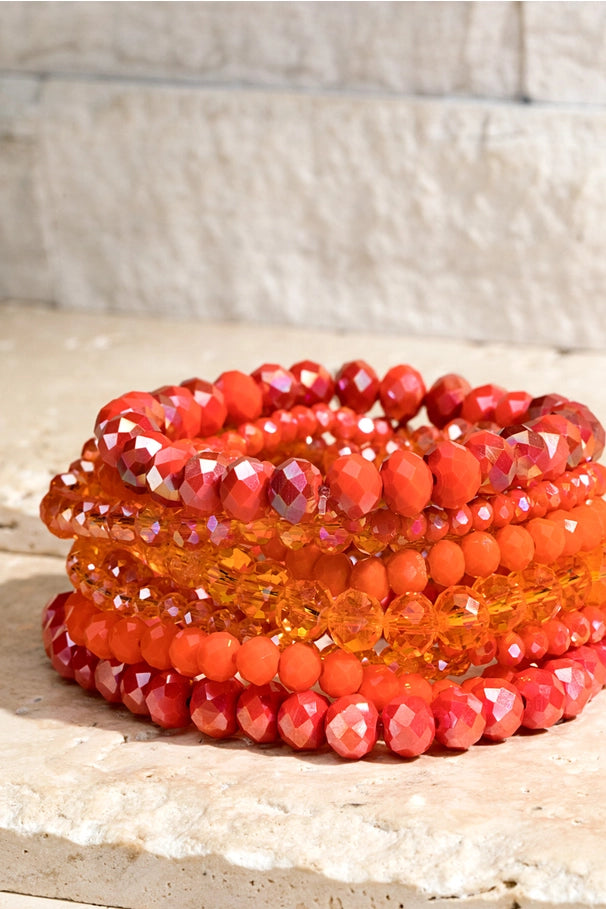 glass bead set bracelet | more colors