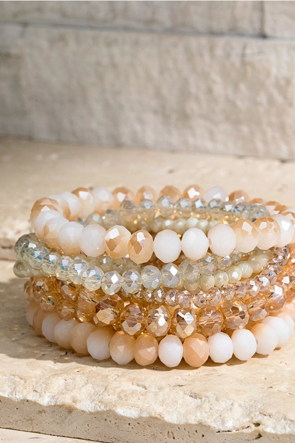 glass bead set bracelet | more colors