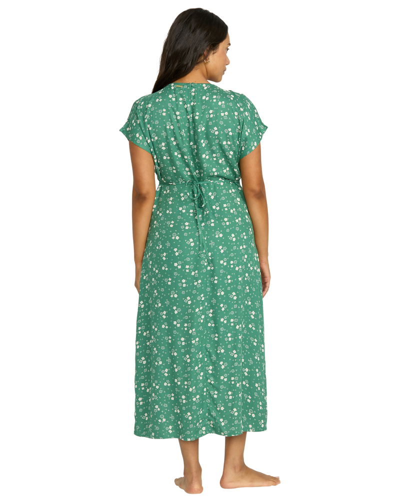 bright skies midi dress | island green