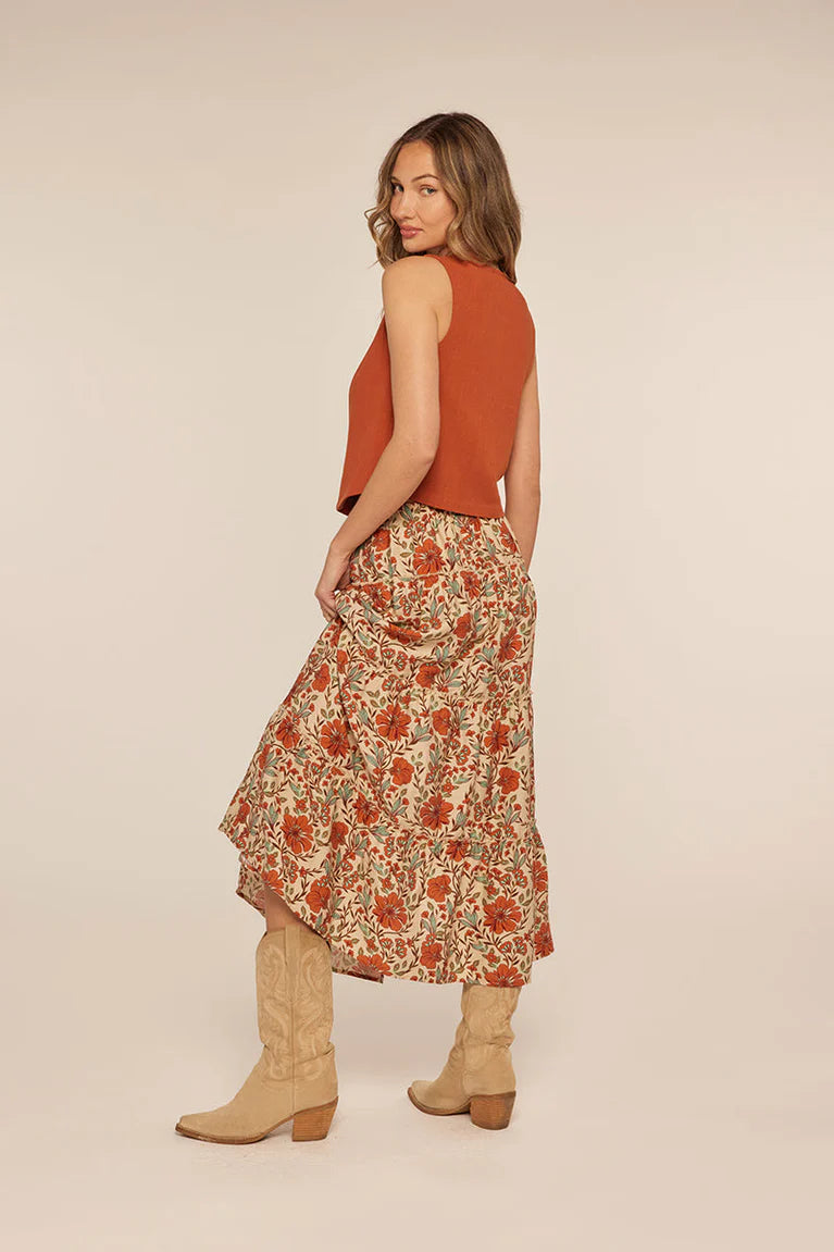 alexandra skirt | orange floral