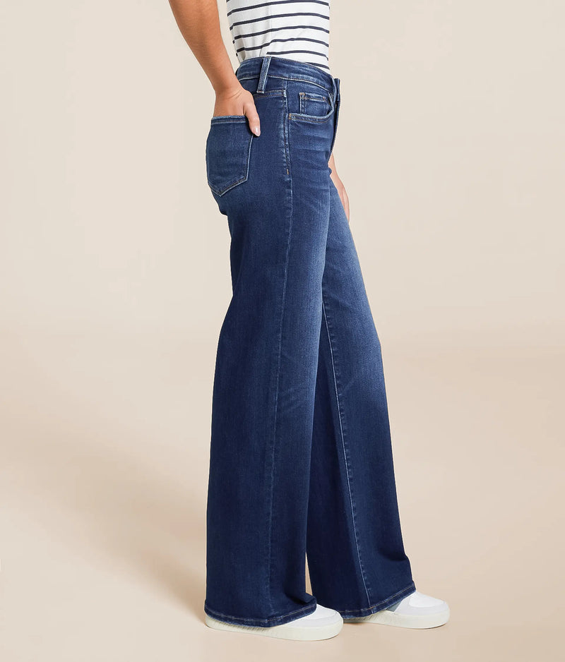 flying bird wide leg jeans