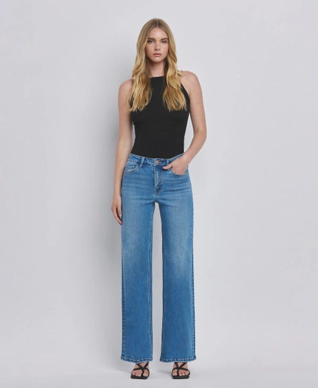 refinery high rise wide leg jeans