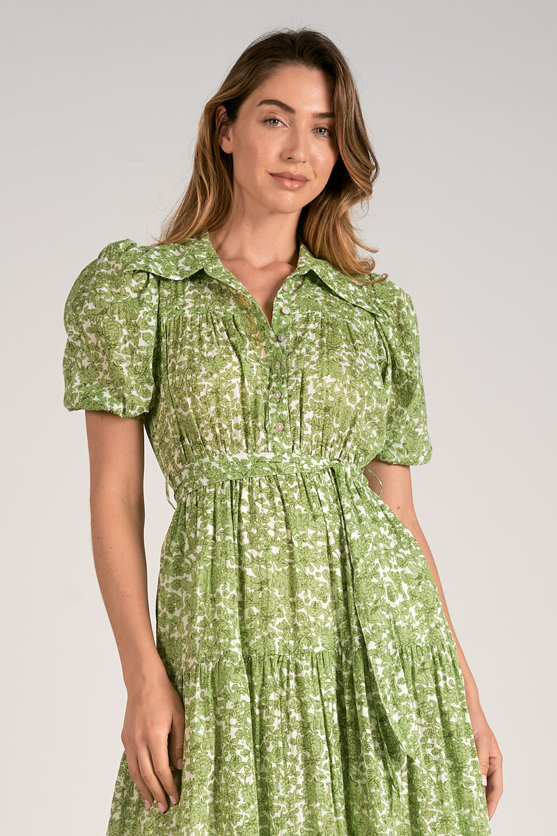belle green santa fe maxi dress