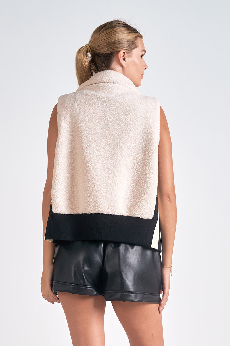 vancouver sherpa vest | off white