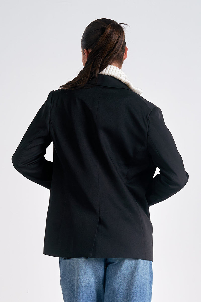 celine sweater blazer | black