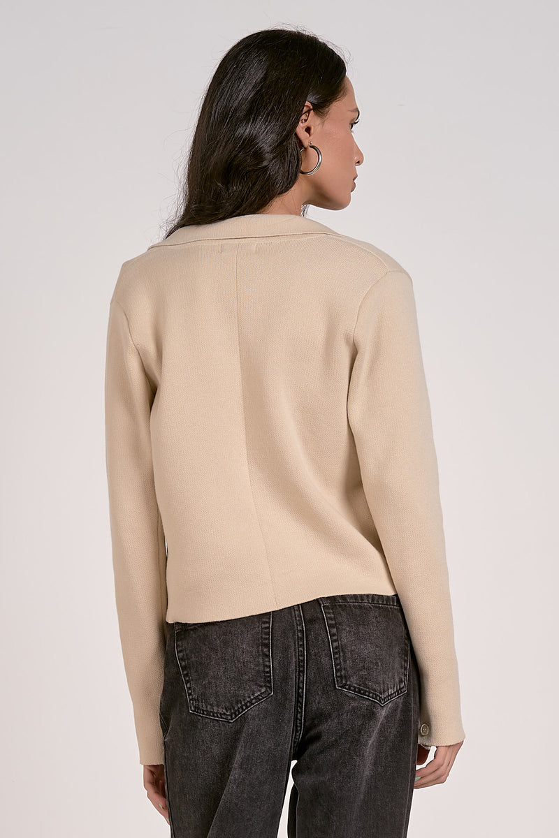 rocky blazer sweater | natural