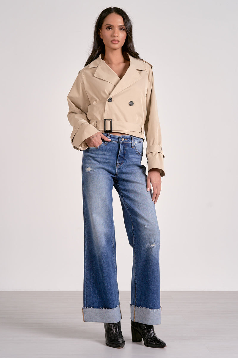 short trench jacket | natural