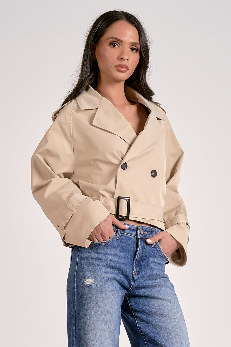 short trench jacket | natural