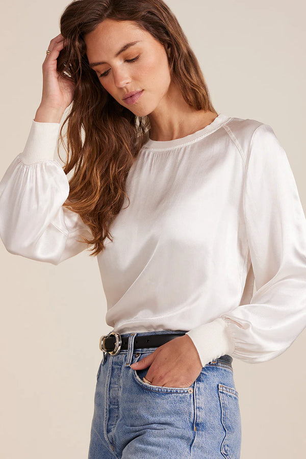isla silky top | pearl