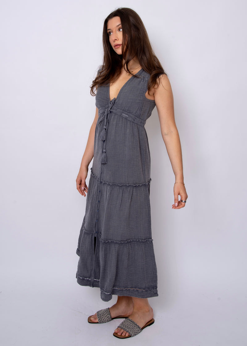 macbeth tiered dress | coal