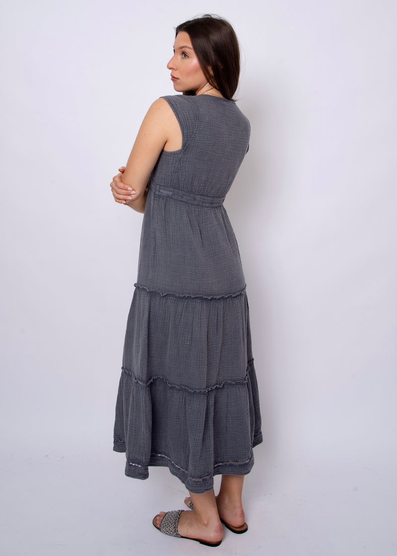 macbeth tiered dress | coal