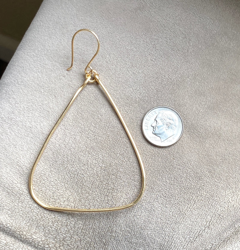 triangle hoop earrings