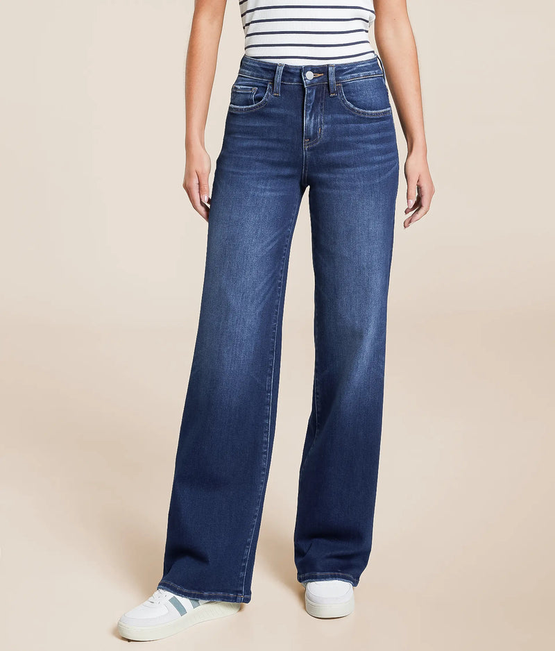 flying bird wide leg jeans