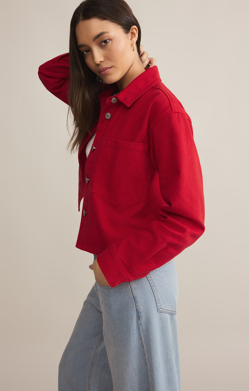 all day cropped cherry jacket