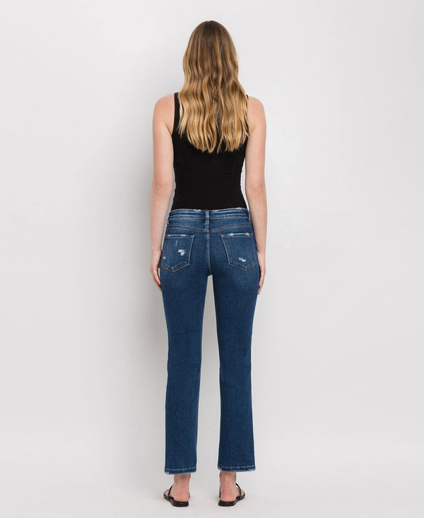 mid rise ankle straight jeans | wax plant