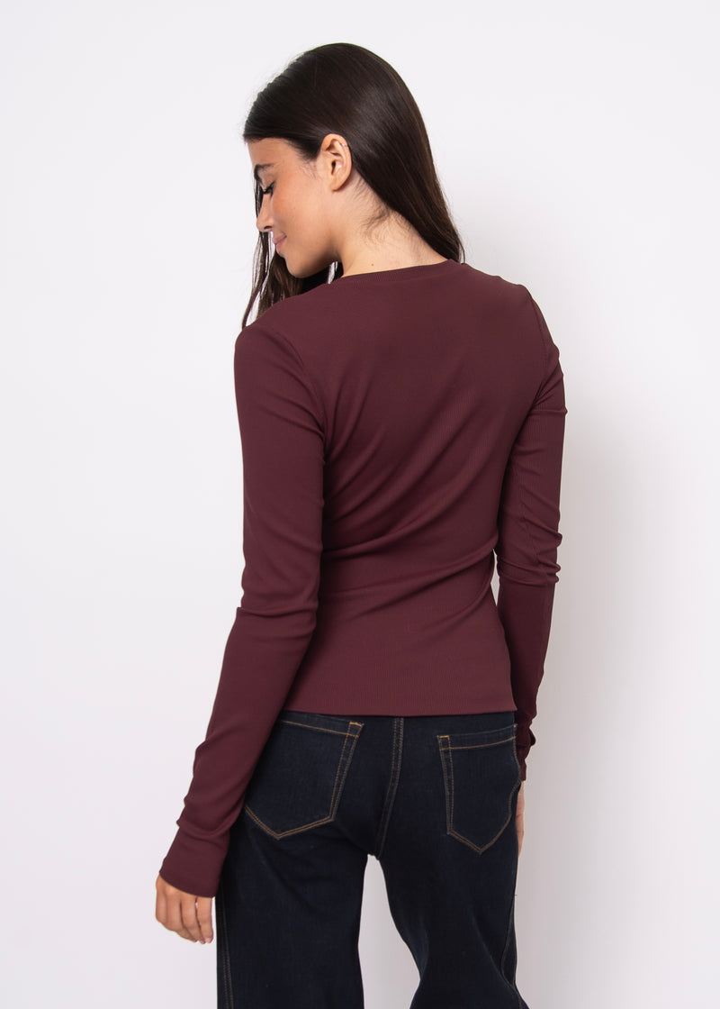 helane rib henley | prune