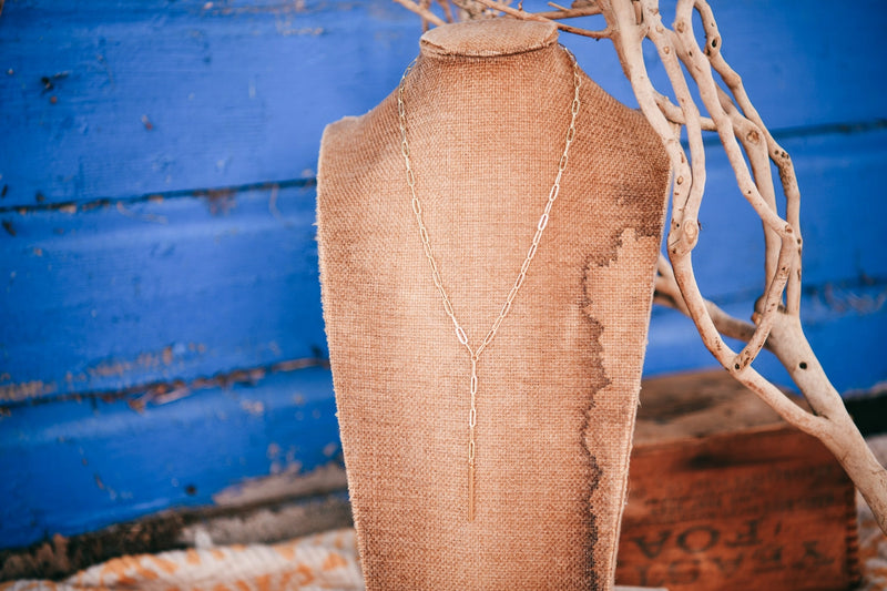 bar paperclip necklace