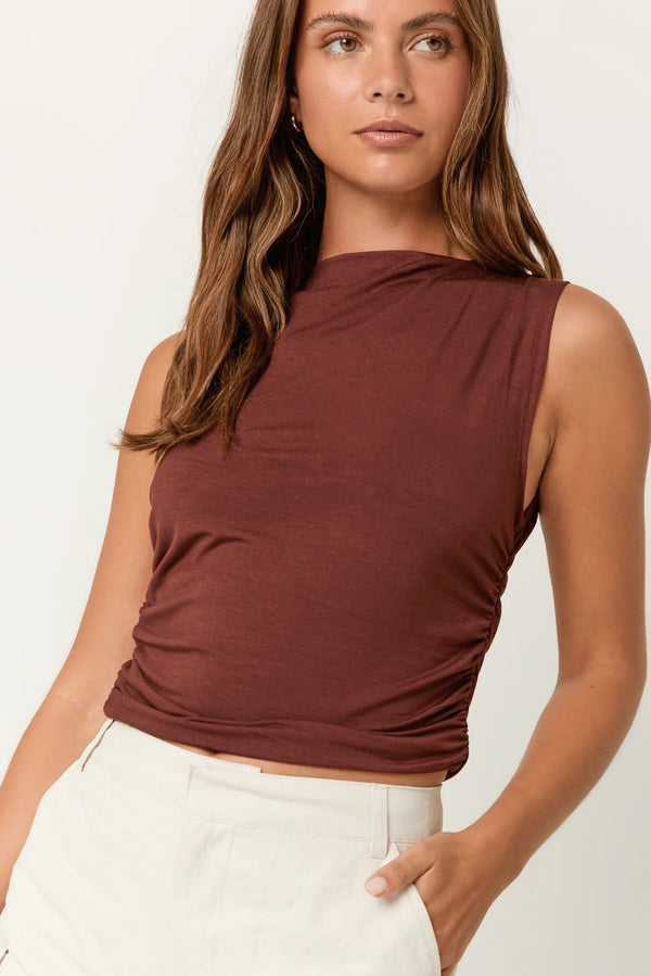 wyatt ruched side tank | 2 colors