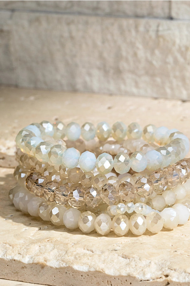 glass bead set bracelet | more colors