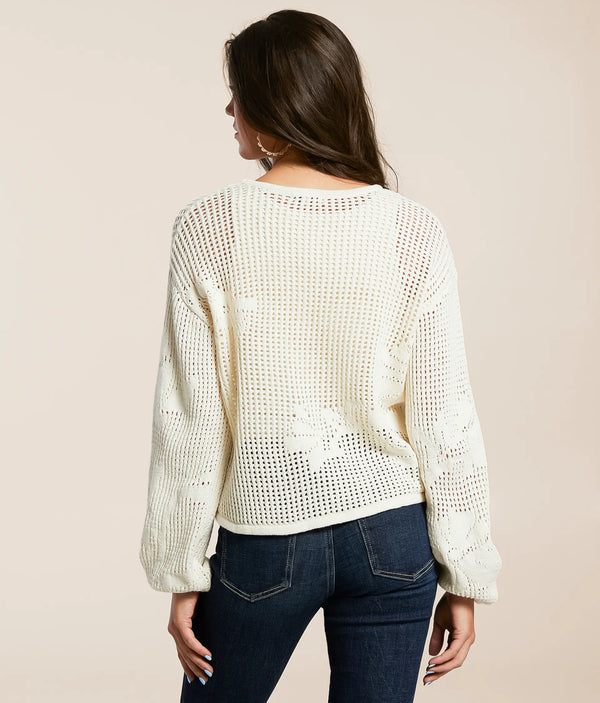 yael crochet floral sweater