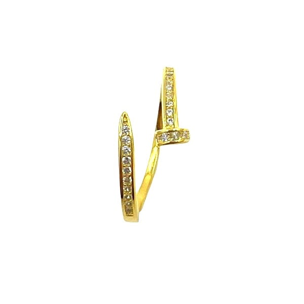 spiral cz nail ring
