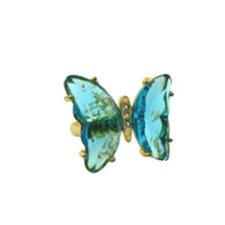 glass butterfly ring | 2 colors