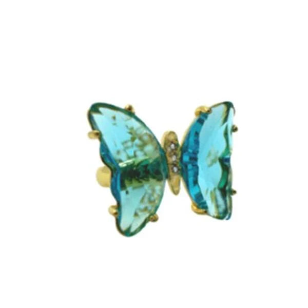 glass butterfly ring | 2 colors