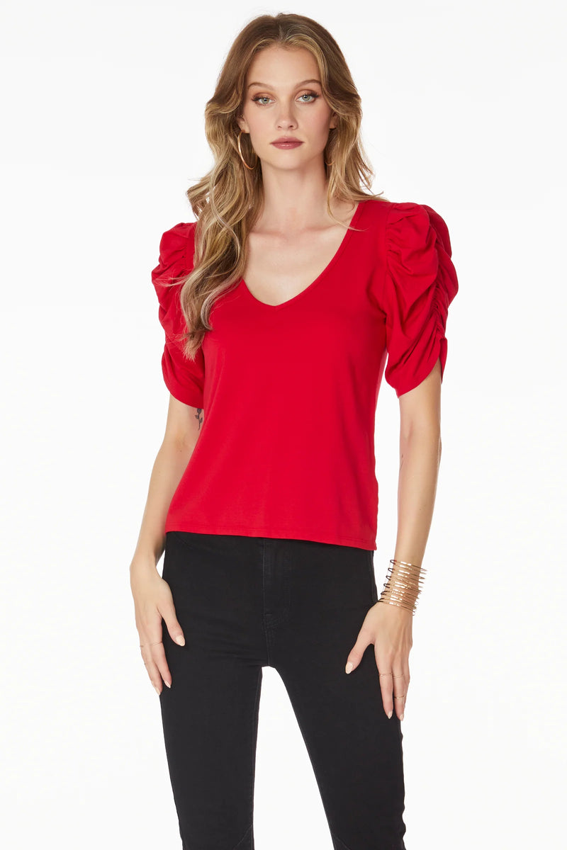 pepper shirred sleeve top