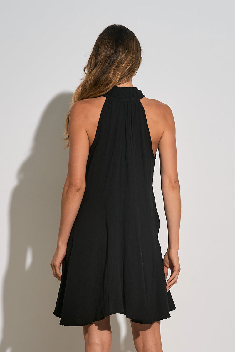 halter dress | black