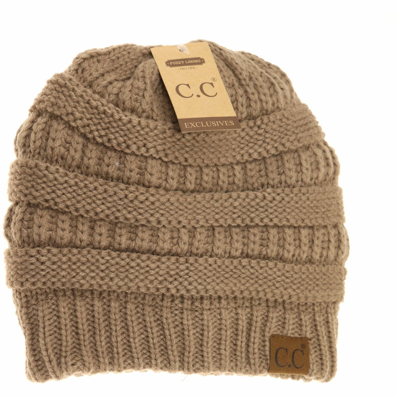 classic fuzzy lined beanie | more