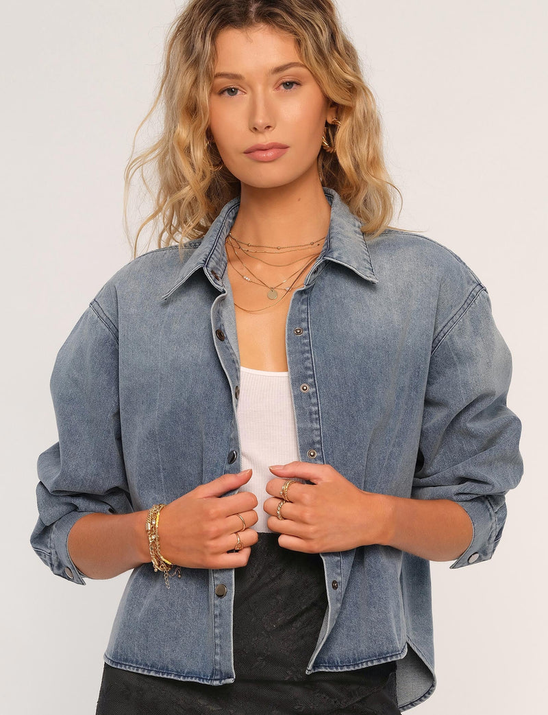 tasmin shirt jacket | glacier