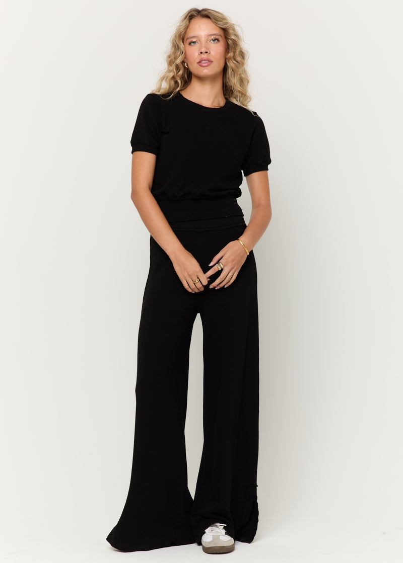 beau wide leg pant | black