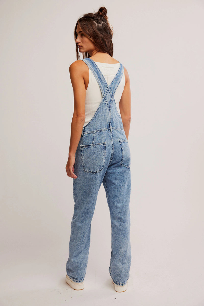 ziggy denim overalls | powder blue