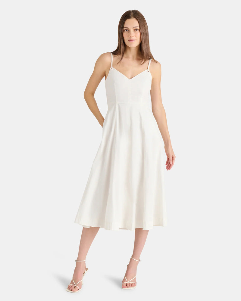 harley fit & flare dress | white